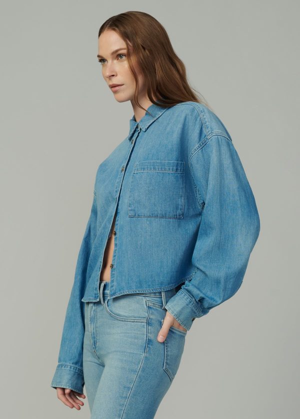 THE CROPPED BOYFRIEND BUTTON DOWN SHIRT - Image 3