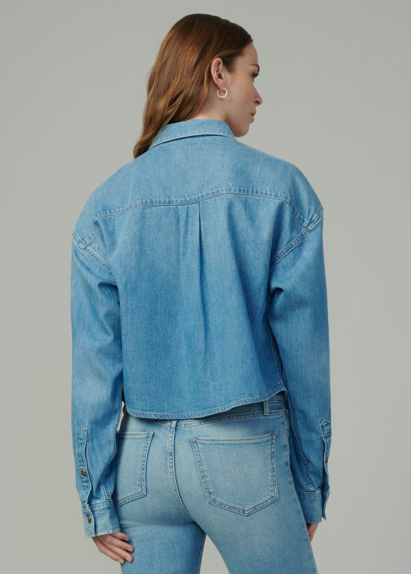 THE CROPPED BOYFRIEND BUTTON DOWN SHIRT - Image 4