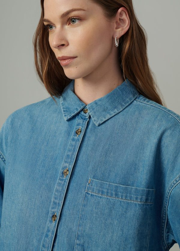 THE CROPPED BOYFRIEND BUTTON DOWN SHIRT - Image 6