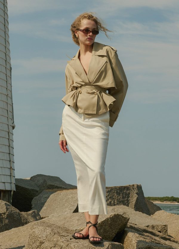 THE LIZ CROPPED TRENCH COAT - Image 2